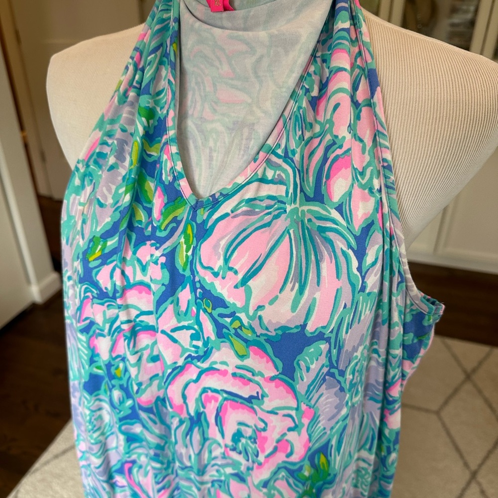 EUC Lilly Pulitzer Paulina Jumpsuit (Multi in Full Bloom) - Picture 3 of 8